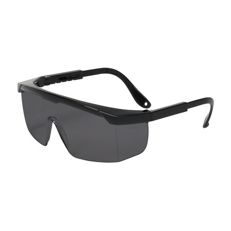 Pip Semi-Rimless Safety Glasses with Black Frame, Gray Lens and Anti-Scratch Coating 250-24-0001
